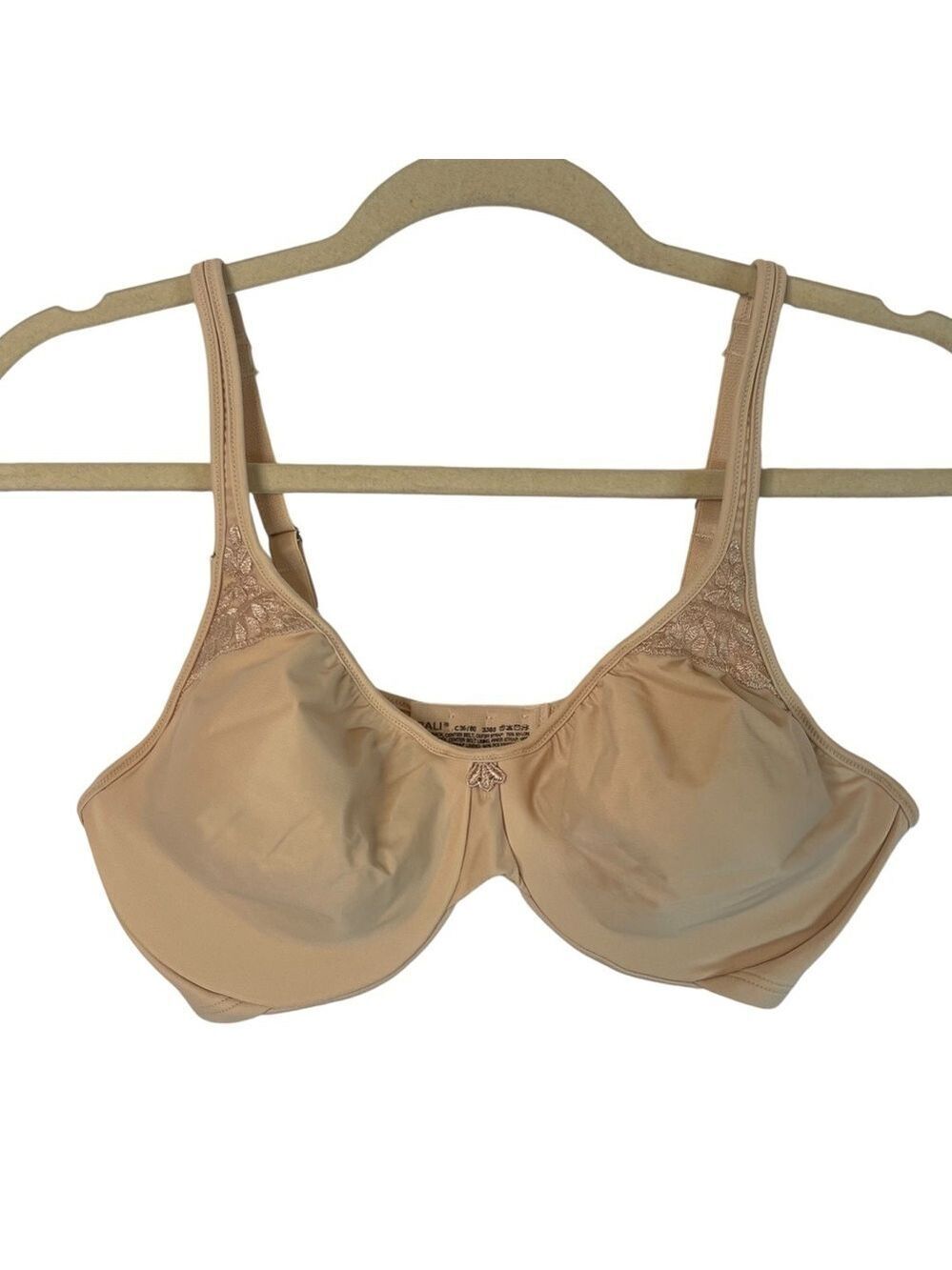 Bali Nude Bra 36 80 Wireless Lightly Lined Comfort Fit Everyday Neutral NWOT